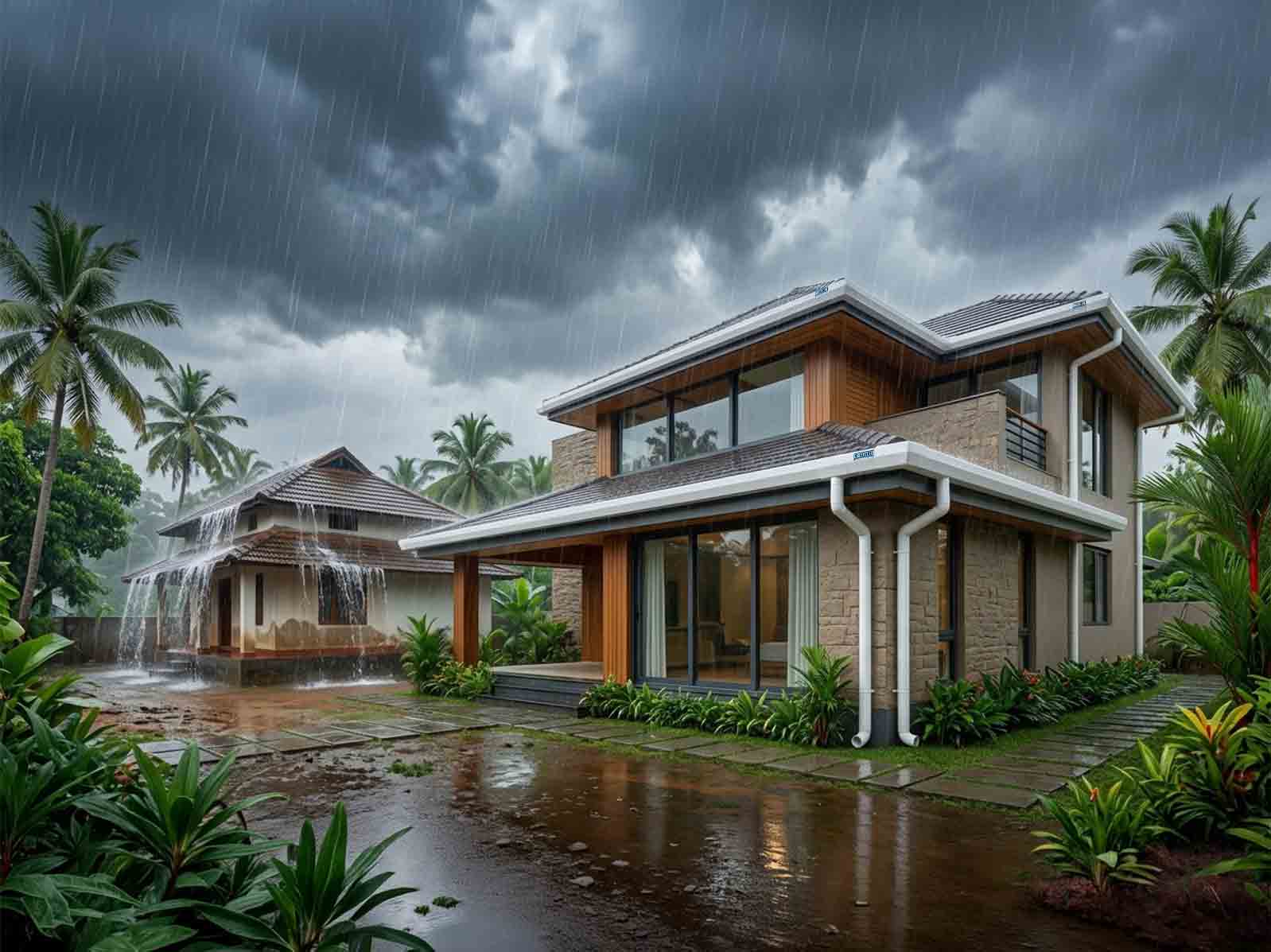 Best Rainwater Gutters for Kerala's Monsoon Climate